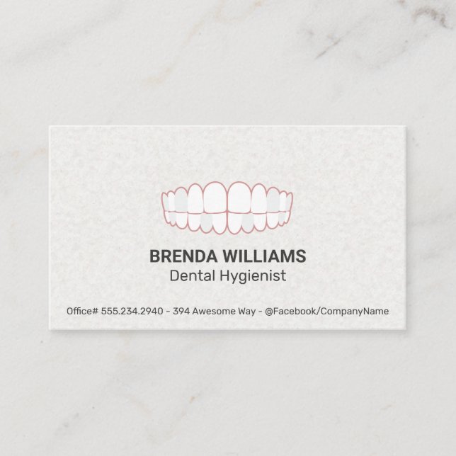Teeth Icon | Dental Business Card (Front)