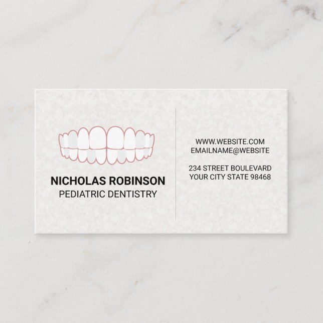 Teeth Icon | Dentistry Business Card (Front)