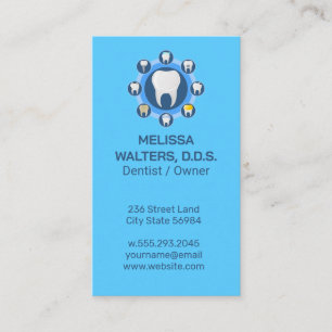 Teeth in Different Treatments   Dentist Business Card