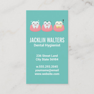 Teeth in Gums   Cute Illustrations   Dentistry Business Card