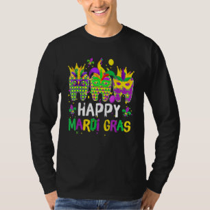 Teeth Jester Mask Dental Hygiene Happy Mardi Gras T-Shirt