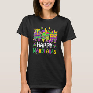 Teeth Jester Mask Dental Hygiene Happy Mardi Gras T-Shirt