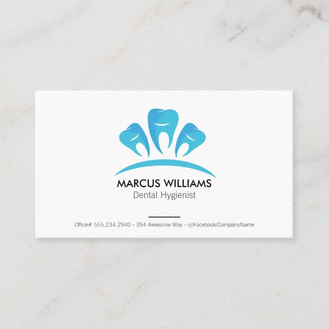 Teeth Logo | Dentistry Business Card (Front)