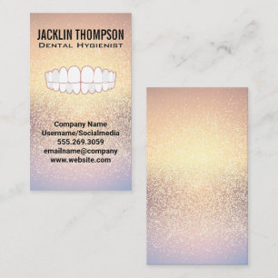 Teeth Logo   Shimmer Background Business Card