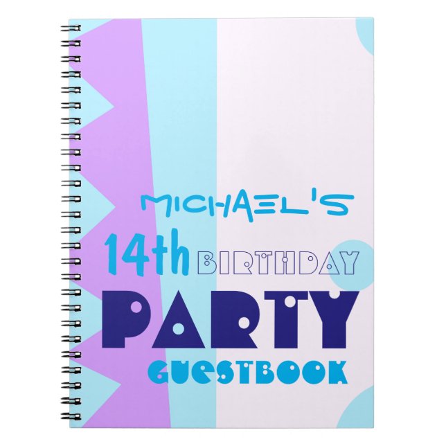 Teeth of the Monster 14th Birthday Party Guestbook Notebook (Front)