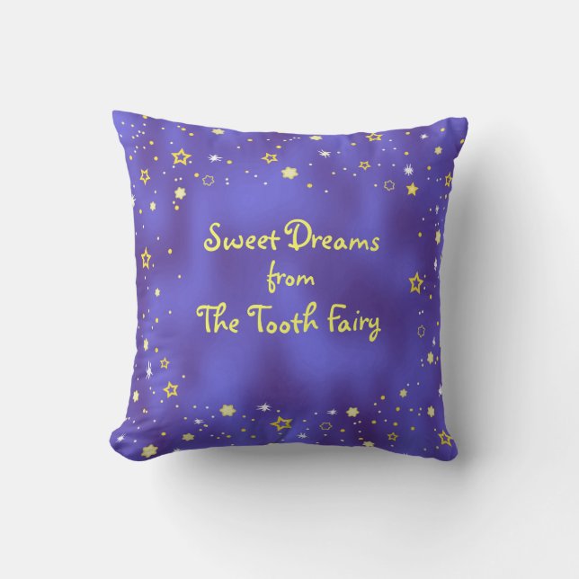 Teeth Poem Starry Night Tooth Fairy Pillow (Front)