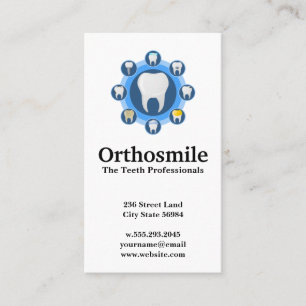 Teeth Set in Different Stages   Dental Business Card