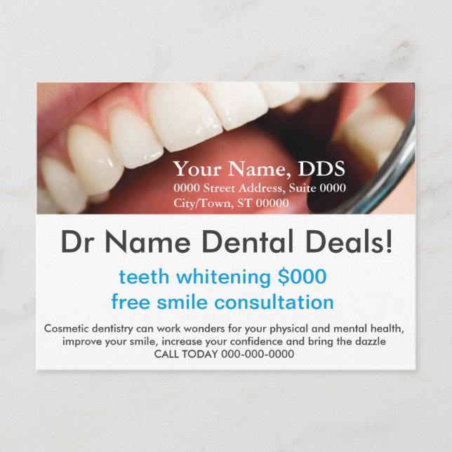 TEETH WHITENING DEAL POSTCARD (Front)