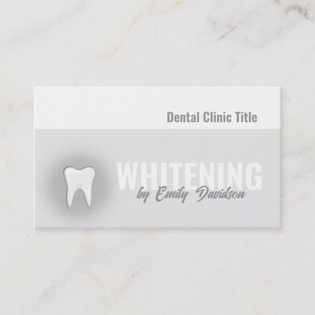Teeth Whitening Dental Care Clinic Business Card (Front)