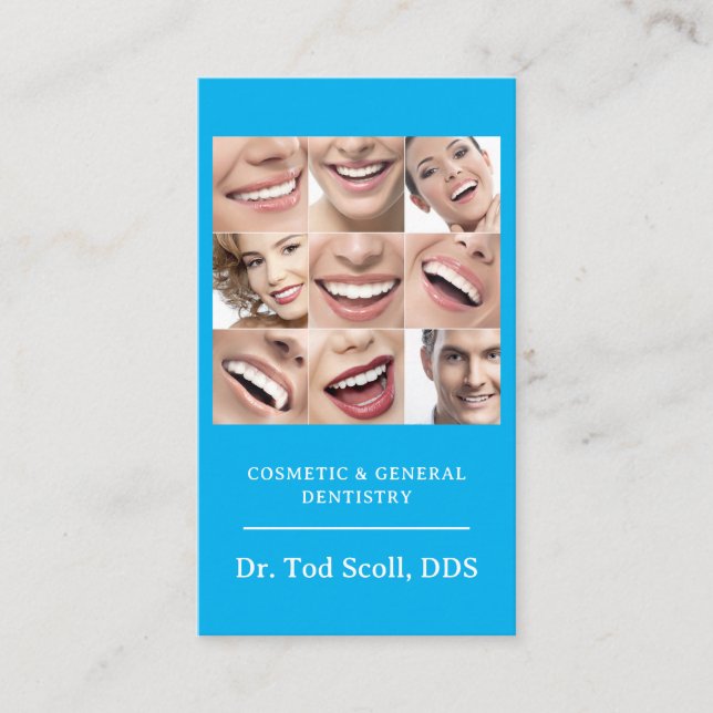 Teeth Whitening Dental care Dentistry Oral Health Business Card (Front)