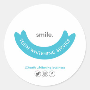 Teeth Whitening Smile Dental care Classic Round Sticker