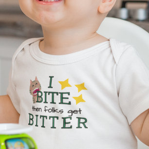 Teething Baby Biting Makes Folks Bitter  Bodysuit