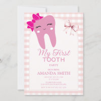 Teething Party Invitation - Baby First Tooth Party
