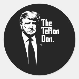 Teflon Don Trump Monochromatic Iconic Art  Classic Round Sticker