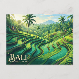 Tegallalang Rice Terrace Indonesia Postcard
