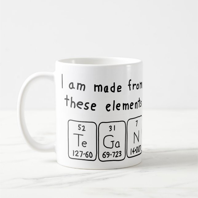Tegan periodic table name mug (Left)