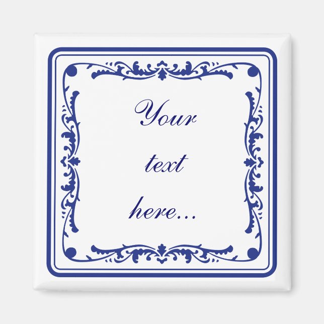 Tegeltje, little Dutch tile Magnet (Front)