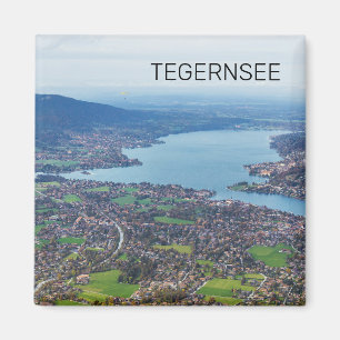 Tegernsee Bavaria Germany Retro Panorama Souvenir  Magnet
