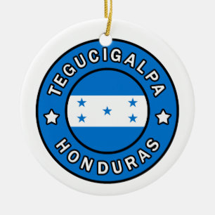 Tegucigalpa Honduras Ceramic Tree Decoration