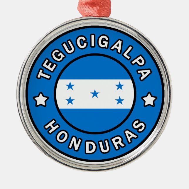 Tegucigalpa Honduras Metal Tree Decoration (Front)