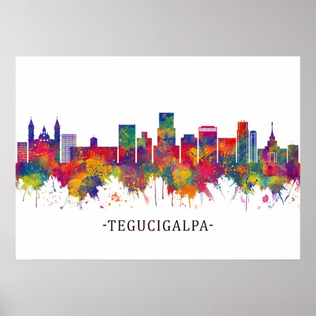Tegucigalpa Honduras Skyline Poster (Front)