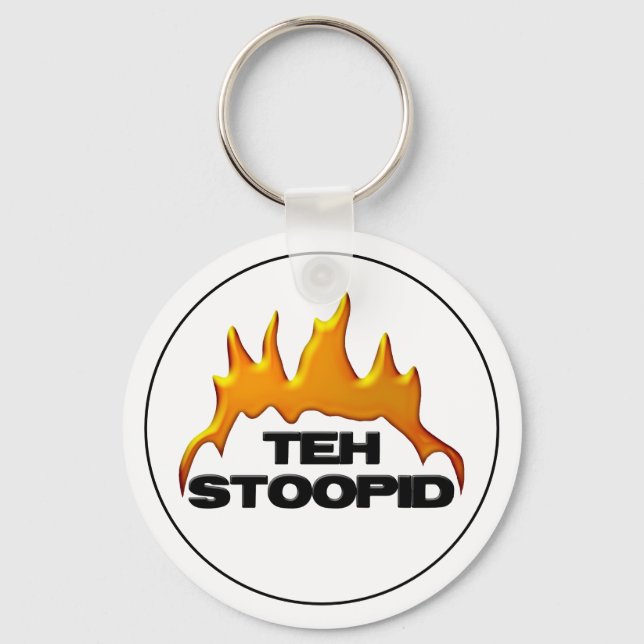 Teh Stoopid Burns Key Ring (Back)