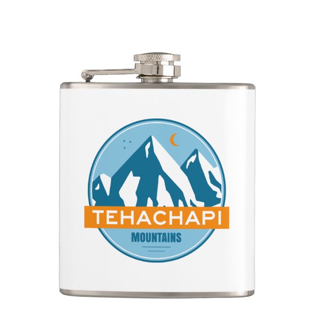 Tehachapi Mountains California Stars Moon Hip Flask (Front)