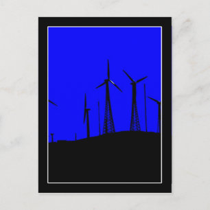 Tehachapi Wind Farm Silhouette Postcard