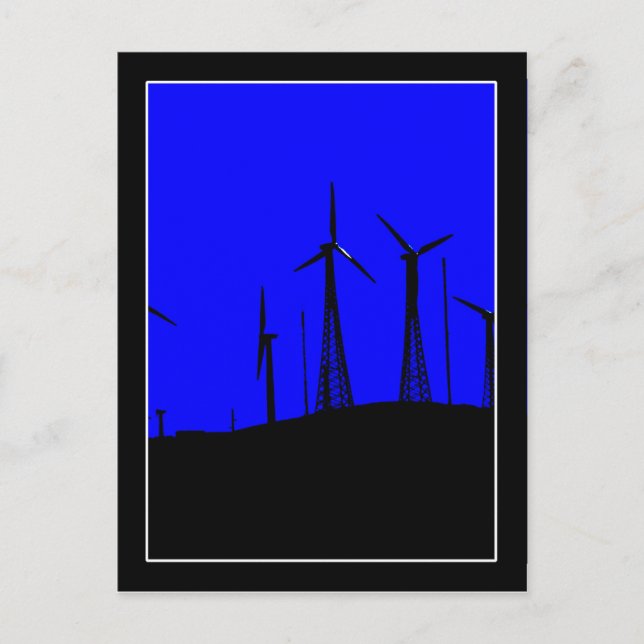 Tehachapi Wind Farm Silhouette Postcard (Front)