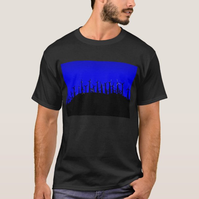 Tehachapi Wind Farm Silhouette T-Shirt (Front)