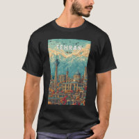 Tehran Iran Illustration Travel Art Vintage
