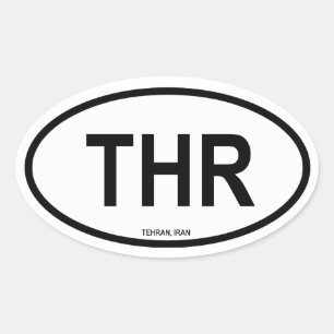 Tehran "THR" Oval Sticker