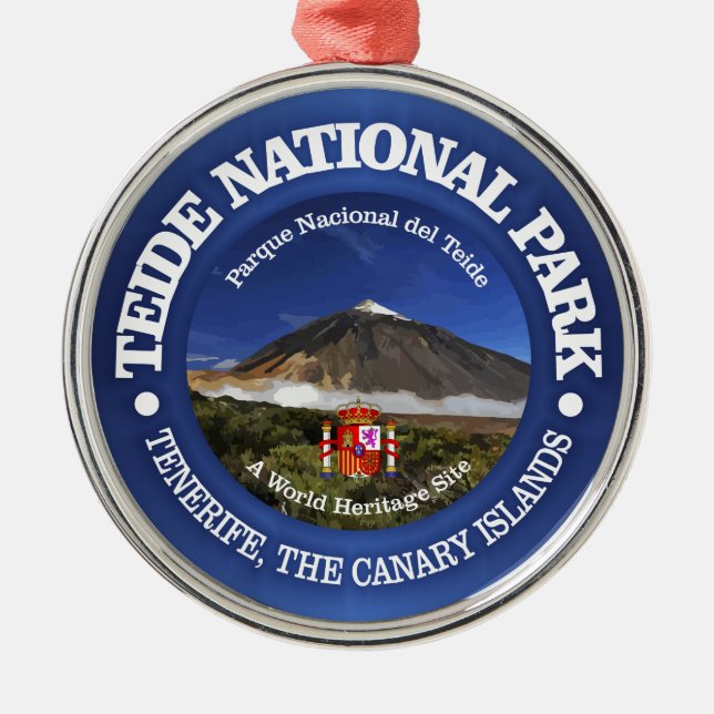 Teide National Park Metal Tree Decoration (Front)