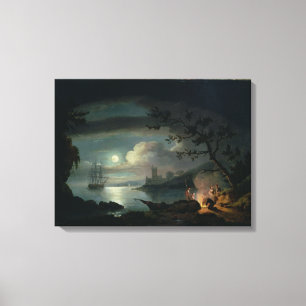 Teignmouth by moonlight canvas print