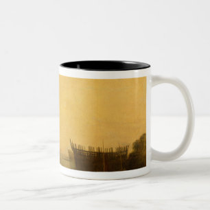Teignmouth Harbour, c.1812 Two-Tone Coffee Mug
