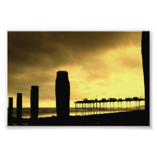 Teignmouth Pier And Beach Devon England UK Photo Print