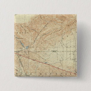 Tejon quadrangle showing San Andreas Rift 15 Cm Square Badge