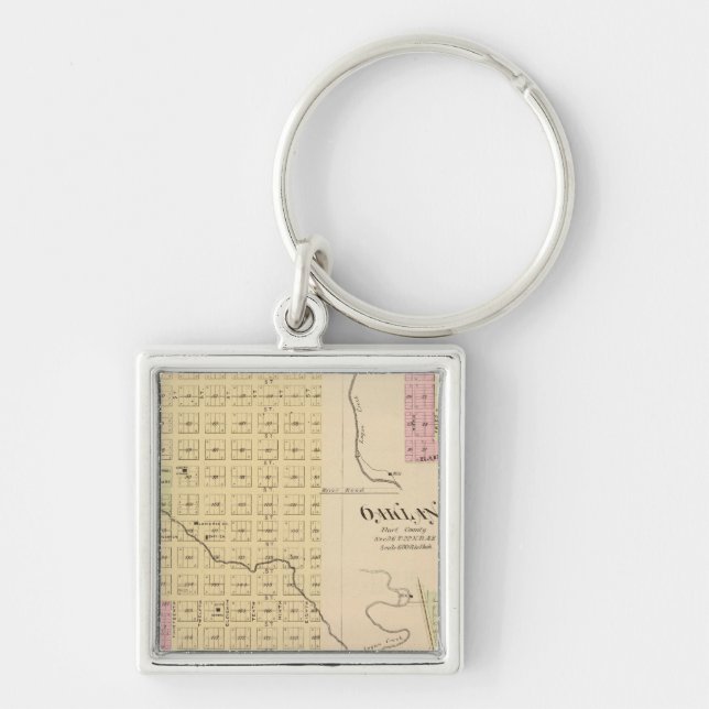 Tekamah, Oakland, and Lyons, Nebraska Key Ring (Front)
