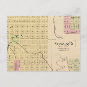Tekamah, Oakland, and Lyons, Nebraska Postcard