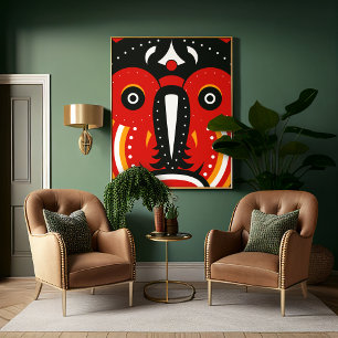 teke mask canvas print