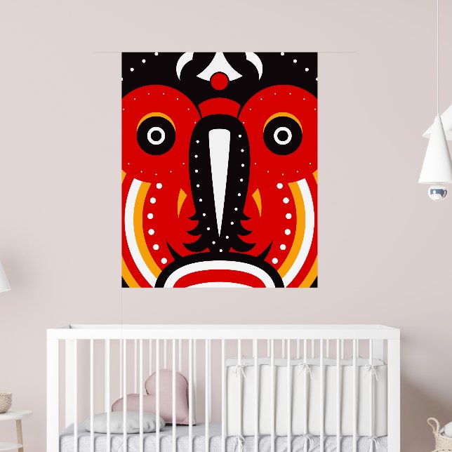 Teke Tribal Mask Poster (Nursery 2)