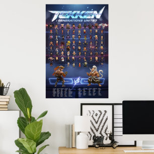 Tekken Chibi Characters Vertical Wall Poster