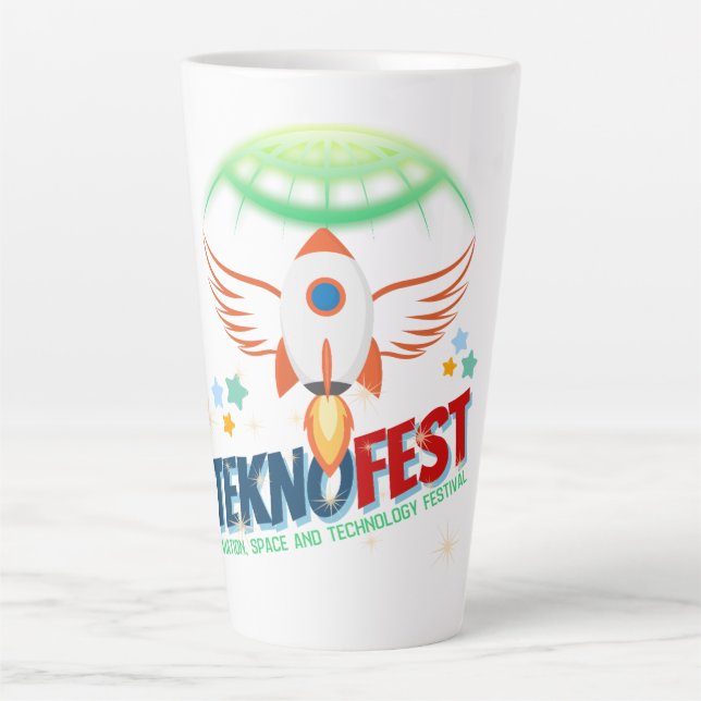 TEKNOFEST Rocket Design - Aviation and Technology  Latte Mug (Front)