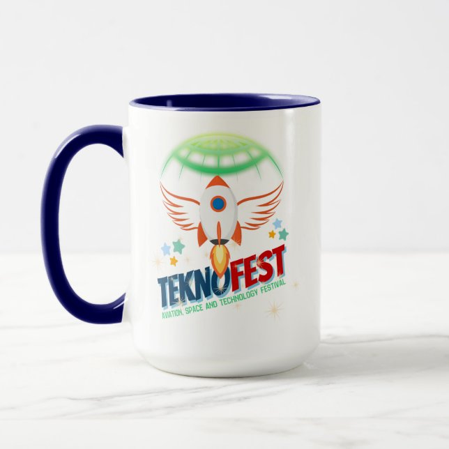 TEKNOFEST Rocket Design - Aviation and Technology  Mug (Left)