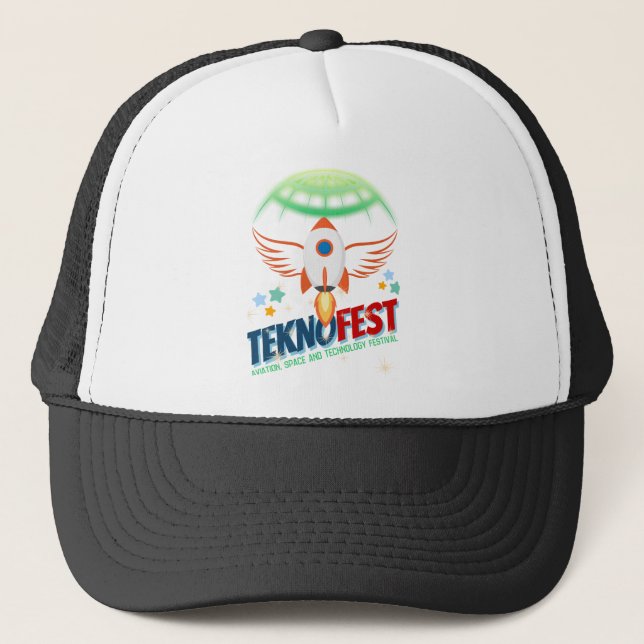 TEKNOFEST Rocket Design - Aviation and Technology  Trucker Hat (Front)