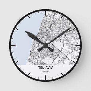 Tel-Aviv Clock City Line Art