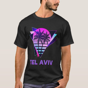 Tel Aviv Israel 80s Vaporware Palm Tree Vintage So T-Shirt