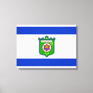 Tel Aviv (Israel) City Flag Canvas Print