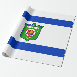 Tel Aviv (Israel) City Flag Wrapping Paper