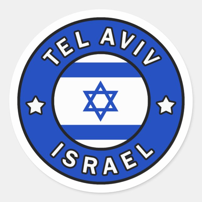 Tel Aviv Israel Classic Round Sticker (Front)